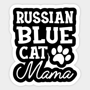 Russian Blue Cat Mama Sticker